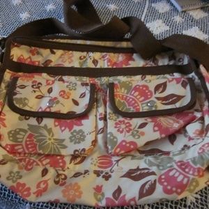 FLORAL NYLON CROSSBODY BAG